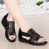 Genuine Leather Cut Out Women's Shoes