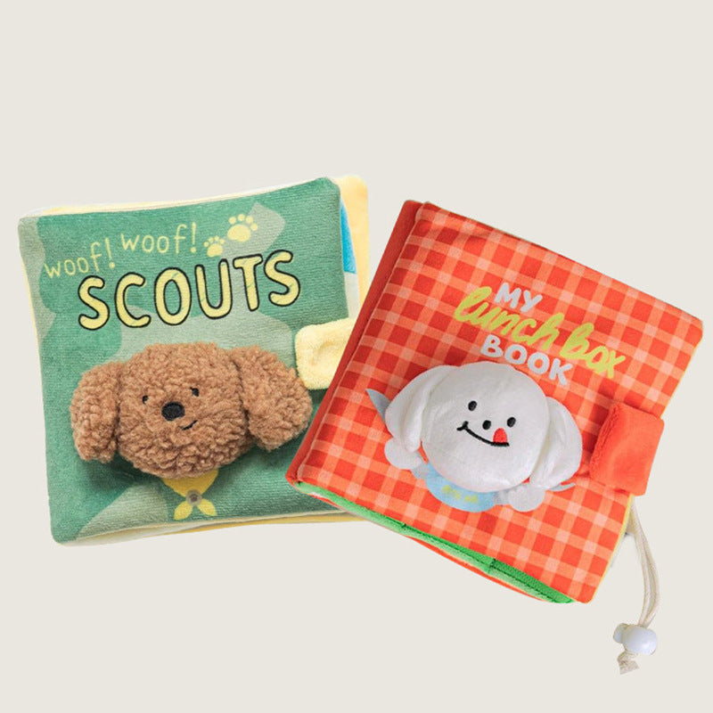 Dog pet toy sound fabric book