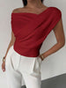 Fashion Personality Solid Color Sleeveless T-shirt For Women