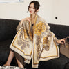 National Style Elegant Cashmere Scarf Double-sided Dual-use Jacquard Shawl