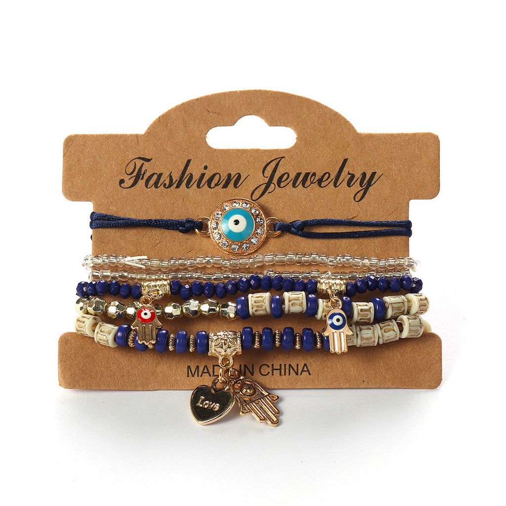 Adjustable woven rope bracelet