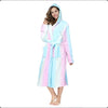 Local Stock Plush Oversize Winter Soft Warm Long Flannel Bathrobe With Hooded Women Thick Night Fleece Bath Robes Dressing