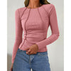 Women Long Sleeve T Shirts Crewneck Slim Fit Tops Going Out Fall Fashion Basic Tee