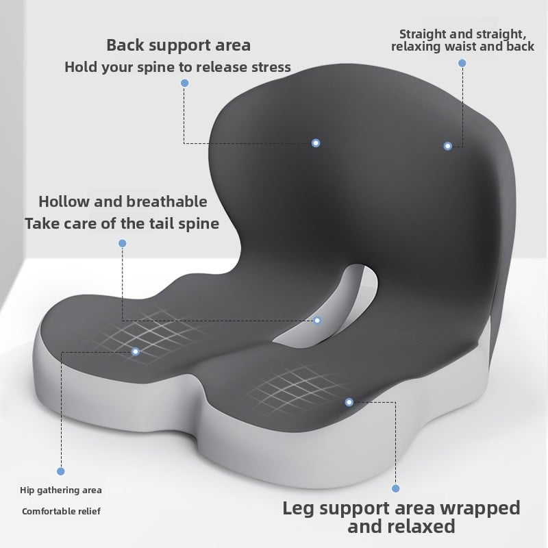 Memory foam one-piece cushion backrest integrated cushion pillow student office chair cushion car waist support butt cushion