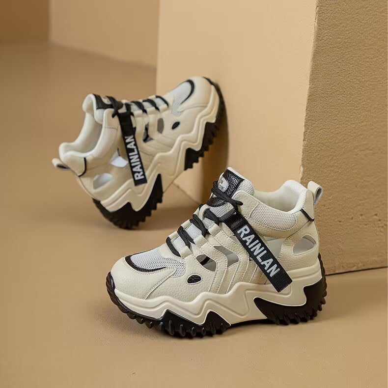 Women's platform high-heeled loafers