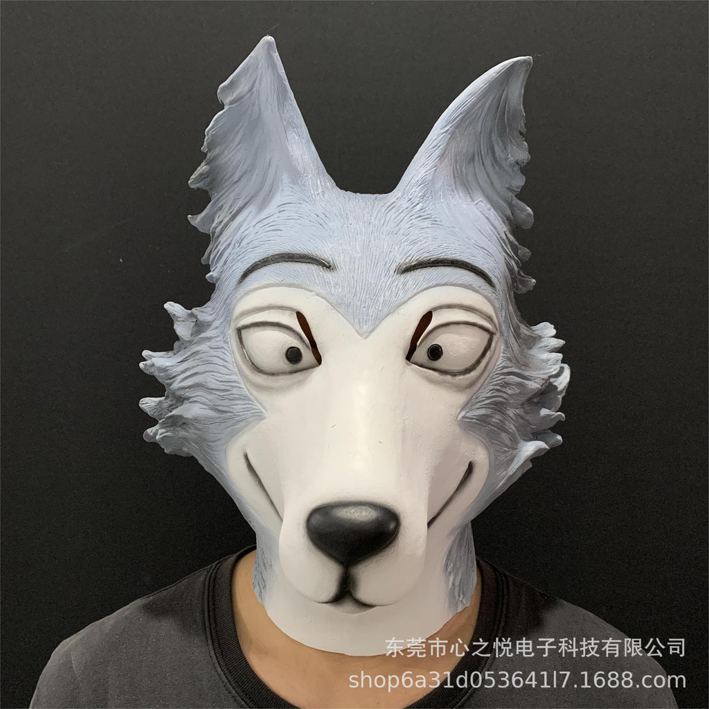 Regsy Big Gray Wolf Latex Cosplay Set - Headgear, Tail, Paw