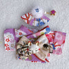17cm Labubu Plush Doll with Kimono and Hair Accessories