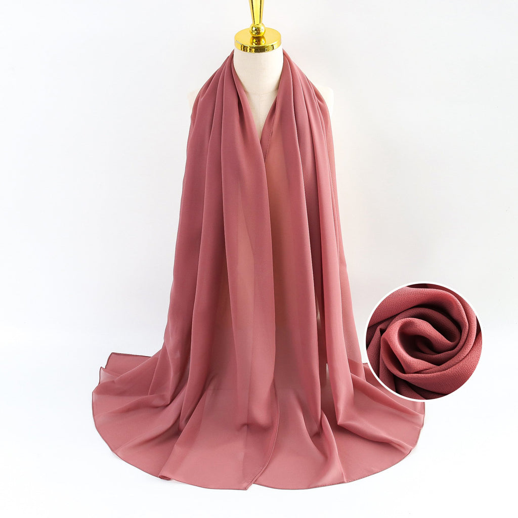 Elegant Pearl Chiffon Scarf for Women