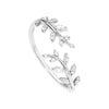 Leaves Sterling Silver Ring Women's ins Trendy Cold Style Simple Fashion Personality Girlfriend Index Finger Hand Jewelry Niche Design