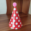 Children's birthday party polka dot pompom party hat crown hat set baby one year old full moon photo props