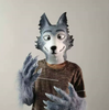Regsy Big Gray Wolf Latex Cosplay Set - Headgear, Tail, Paw