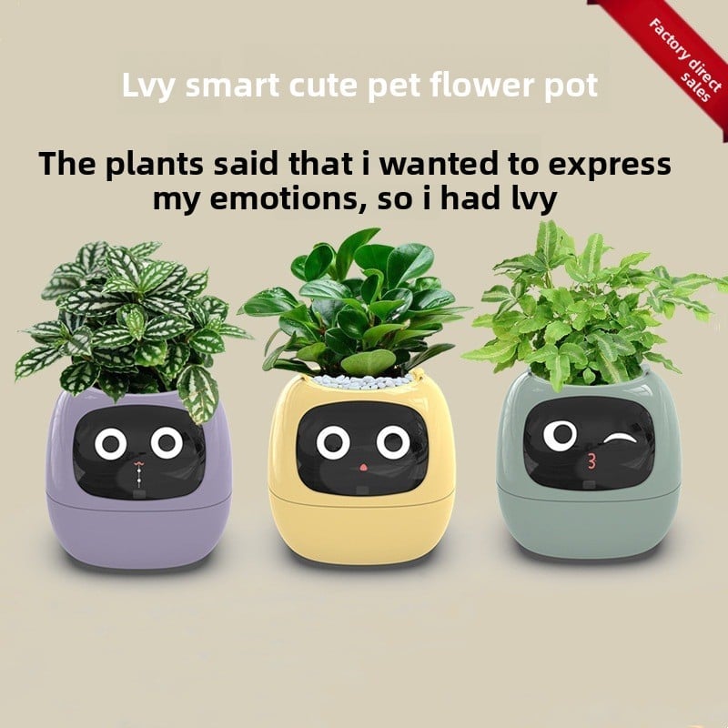 USB rechargeable automatic water-absorbing flowerpot