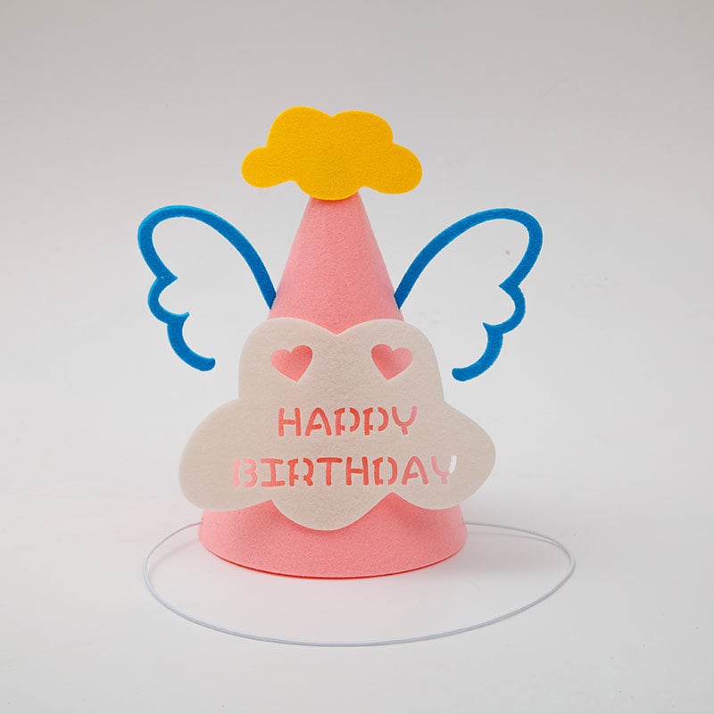 Felt hat children's birthday non-woven hat party yellow crown decorative hat diy crown props