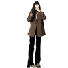 Solid Color Loose Casual Women's Suit Jacket