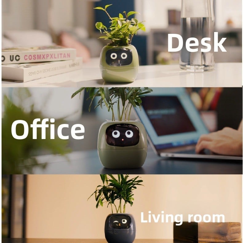 USB rechargeable automatic water-absorbing flowerpot