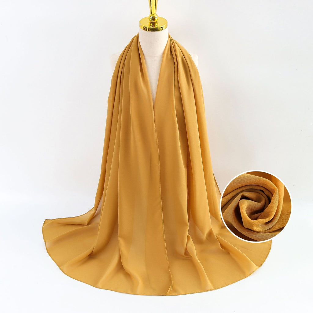 Elegant Pearl Chiffon Scarf for Women
