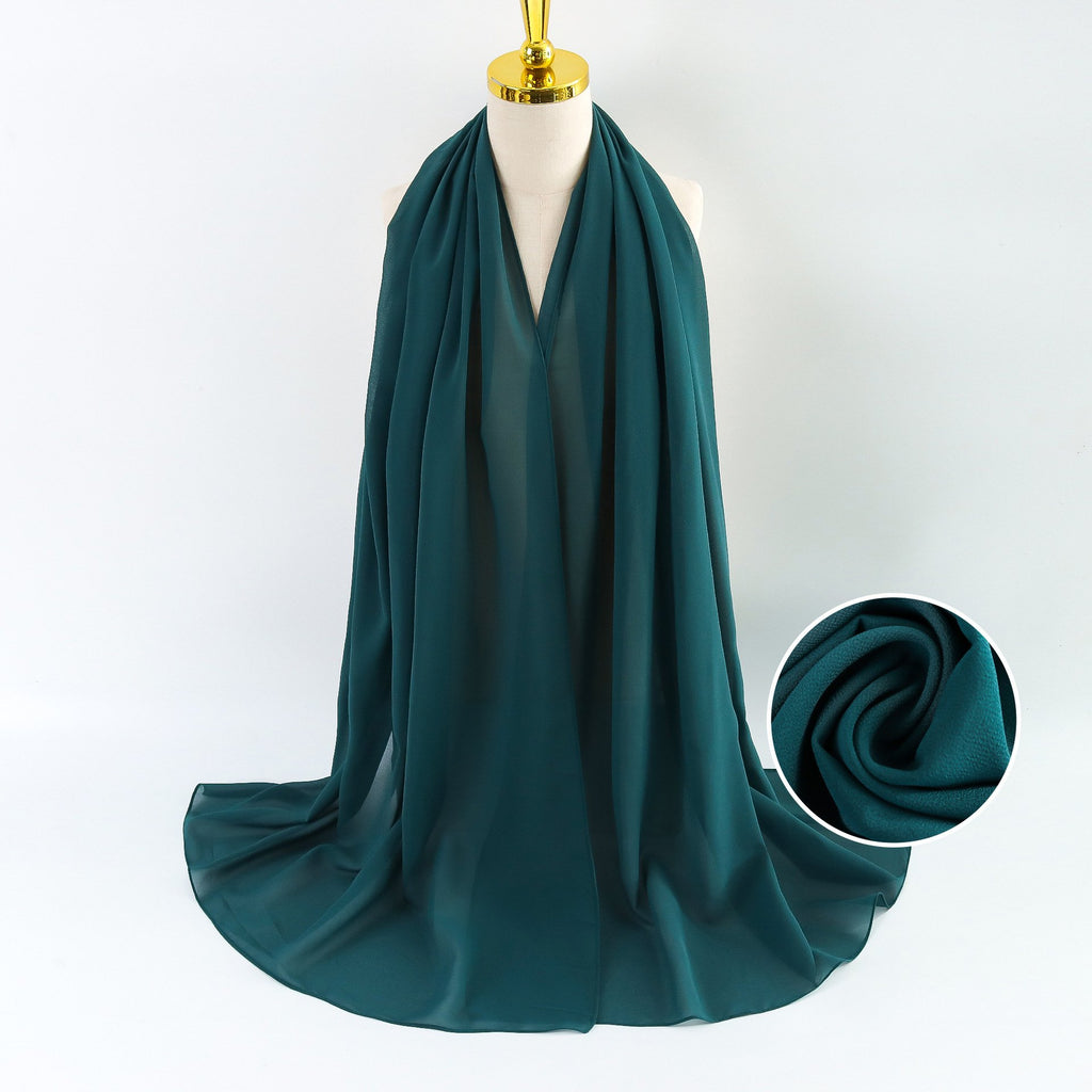 Elegant Pearl Chiffon Scarf for Women