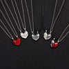 Magnetic Split Heart Couple Necklace
