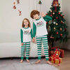 Parent-Child Christmas Suit Blue And White Striped Letters