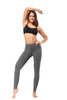 Leggings - Cropped Low-rise Solid Color Dark Gray