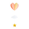 Wedding holiday birthday party decoration supplies three-dimensional hanging ornaments love hot air balloon cloud window pendant