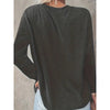 Women's Dragonfly Print Crew Neck T-Shirt, Casual Long Sleeve Top For Spring & Fall