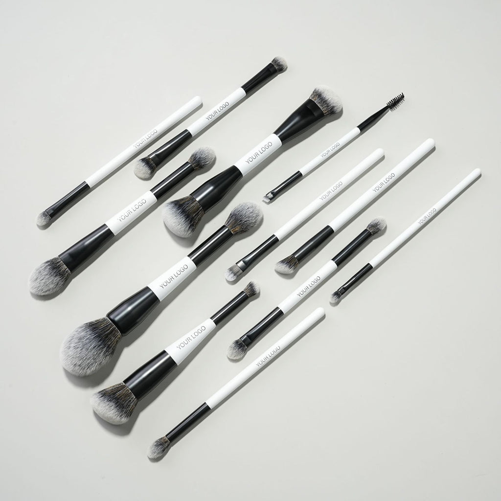 Black and White Double-Tipped Makeup Brush