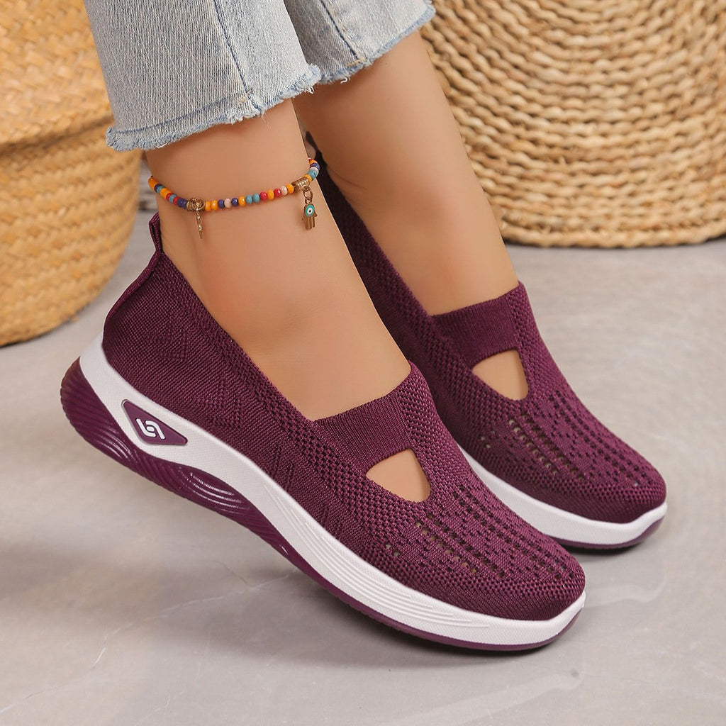 Large-size casual comfortable women's leather shoes