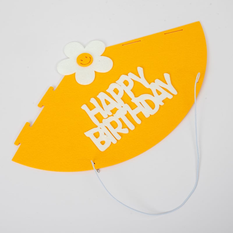 Felt hat children's birthday non-woven hat party yellow crown decorative hat diy crown props