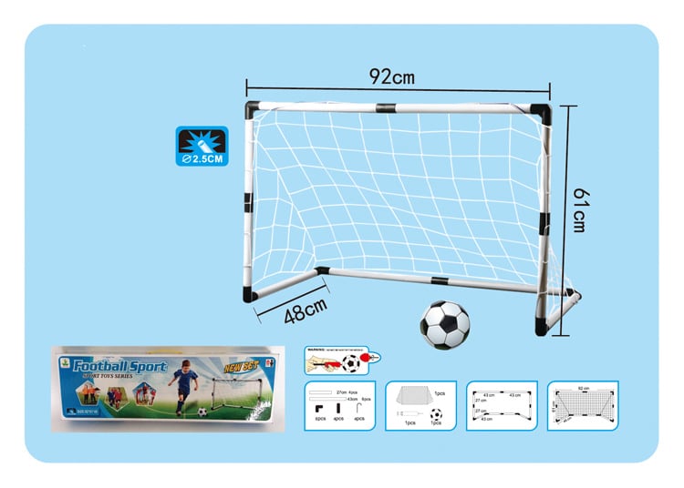 Kidsren's Plastic Football Goal Indoor and Outdoor Sports Toys Large Two-In-One Simple Portable Football Goal