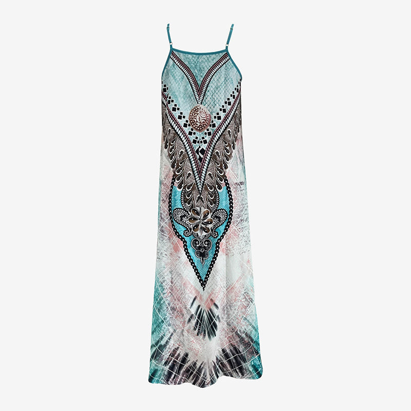 Women's Long Sleeve V-Neck Print Loose Two-Piece Dress Casual Elegant Spring&Autumn Outfit
