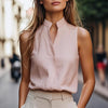 Women's Summer Fashionable Temperament Elegant V-neck Sleeveless Top
