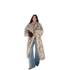 Korean Weaving Lapel Ruffled Fur Trench Coat