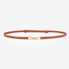 Women's Thin Genuine Leather Dress Simple Suit Coat Waist Belt