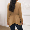 Women's Elegant Casual Polo Collar Irregular Suede Baggy Coat