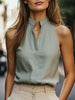 Women's Summer Fashionable Temperament Elegant V-neck Sleeveless Top