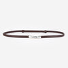 Women's Thin Genuine Leather Dress Simple Suit Coat Waist Belt