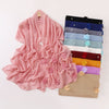 Pearl Chiffon Handmade Sticky Flower Beaded Scarf Hui Gauze