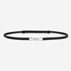 Women's Thin Genuine Leather Dress Simple Suit Coat Waist Belt