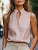 Women's Summer Fashionable Temperament Elegant V-neck Sleeveless Top