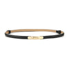 Women's Thin Genuine Leather Dress Simple Suit Coat Waist Belt