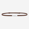 Women's Thin Genuine Leather Dress Simple Suit Coat Waist Belt