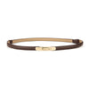 Women's Thin Genuine Leather Dress Simple Suit Coat Waist Belt