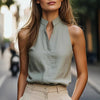 Women's Summer Fashionable Temperament Elegant V-neck Sleeveless Top