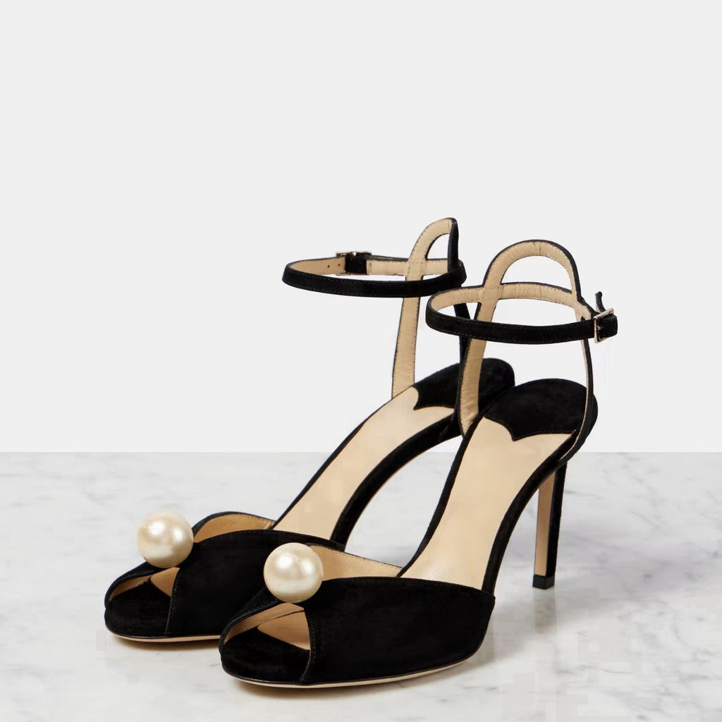 Simple style high-heeled fish-mouth shoes