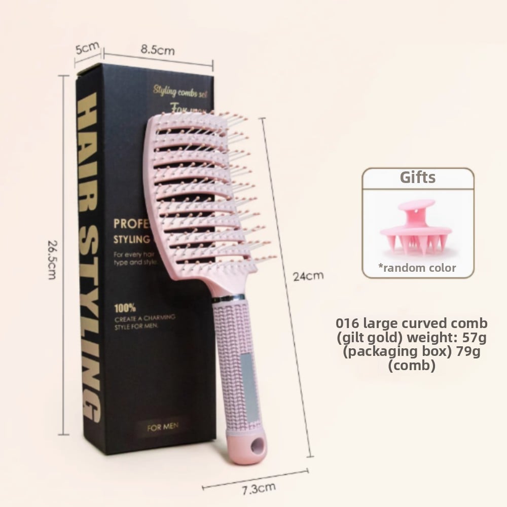 Oversize Curved Bristle Massage Hair Comb for Women High Volume Styling
