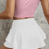 Women's Solid Color Short Skirt Tennis Skirt High Waist Pleated Mini Skirt Sports Short Skirt Golf
