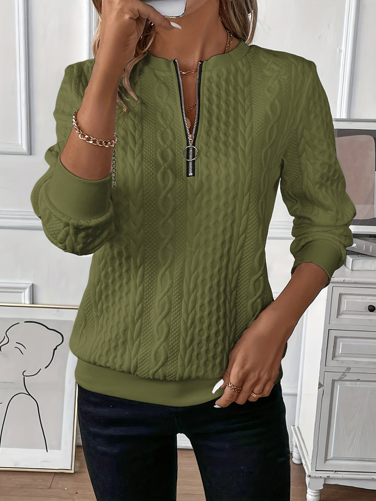 Short Women's Clothing With Zipper Sweater Long Sleeve