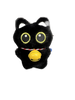 Cute Squeaking Black Cat Plush Doll Keychain Pendant