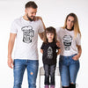 Milk Tea And Coffee Heart-warming Theme Letter Print T-shirt